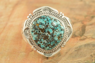 Genuine Candelaria Turquoise Sterling Silver Ring